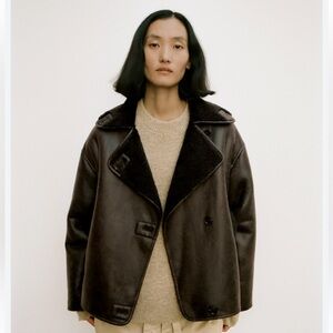 Zara relaxed double faced jacket